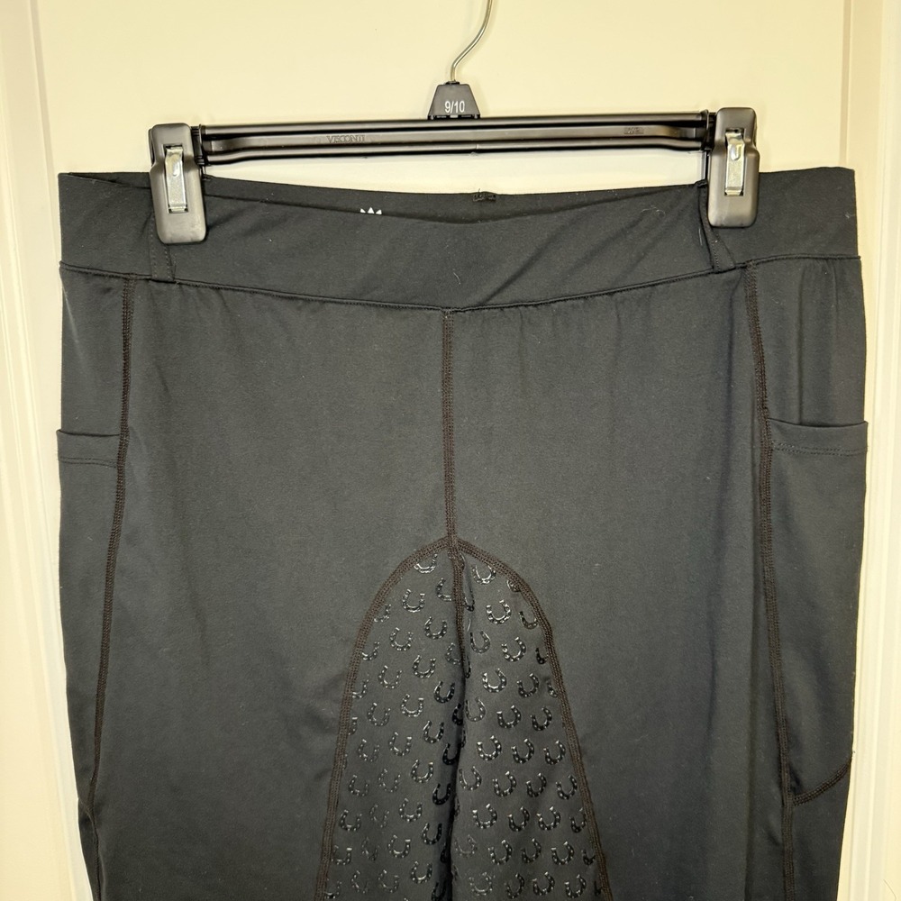 Fitst4 Sports Breeches‎ Size XL Black Women's Silicone Full Seat with Pocket - Picture 3 of 7